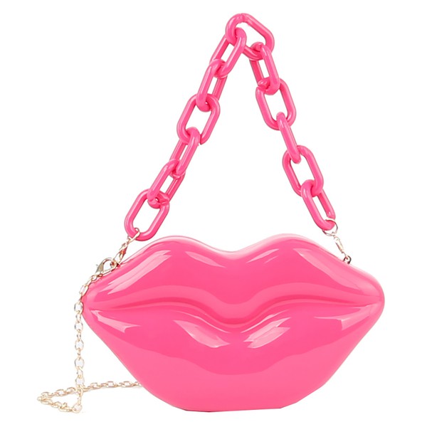 XOXO Acrylic Hard Case Lips Clutch