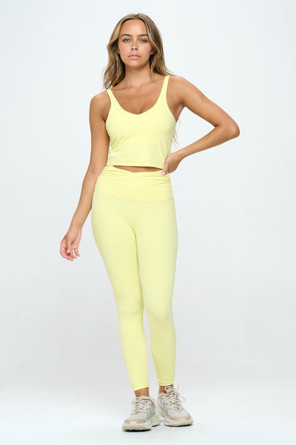 Work It Out Sleeveless Active Crop Tank Top