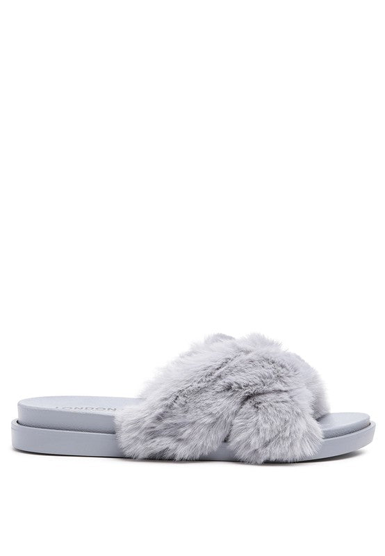 Homebody Faux Fur Slides