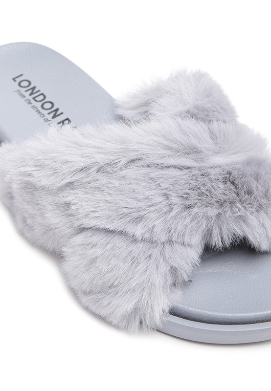 Homebody Faux Fur Slides