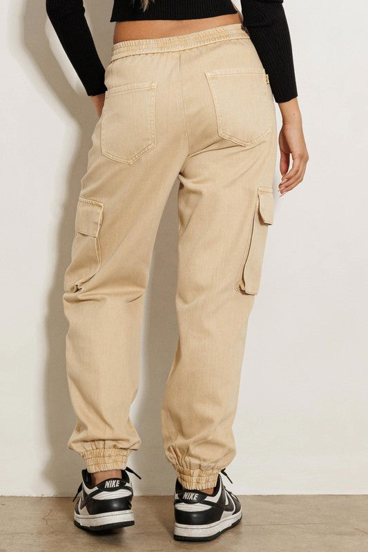 New Era High Rise Cargo Jeans