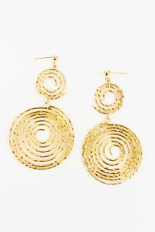 Navi 14K Gold Swirl Drop Earrings