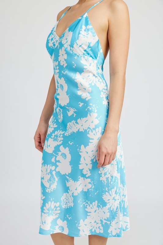 Paloma Open Back Floral Print Maxi Dress