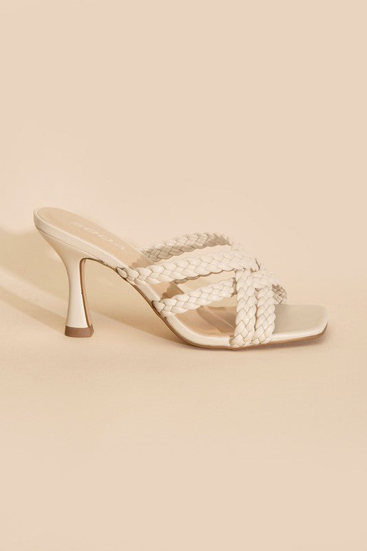 Kira Double Braided Mule Heel Sandals