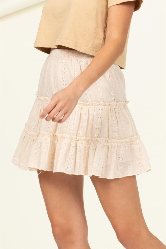 Forever Classy High Waist Tiered Mini Skirt