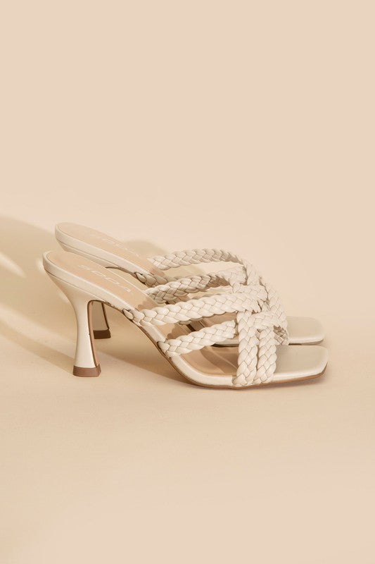 Kira Double Braided Mule Heel Sandals