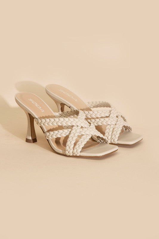 Kira Double Braided Mule Heel Sandals