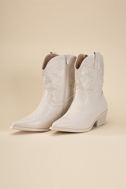 Bach In Nash Metallic Western Cowgirl Ankle Boots