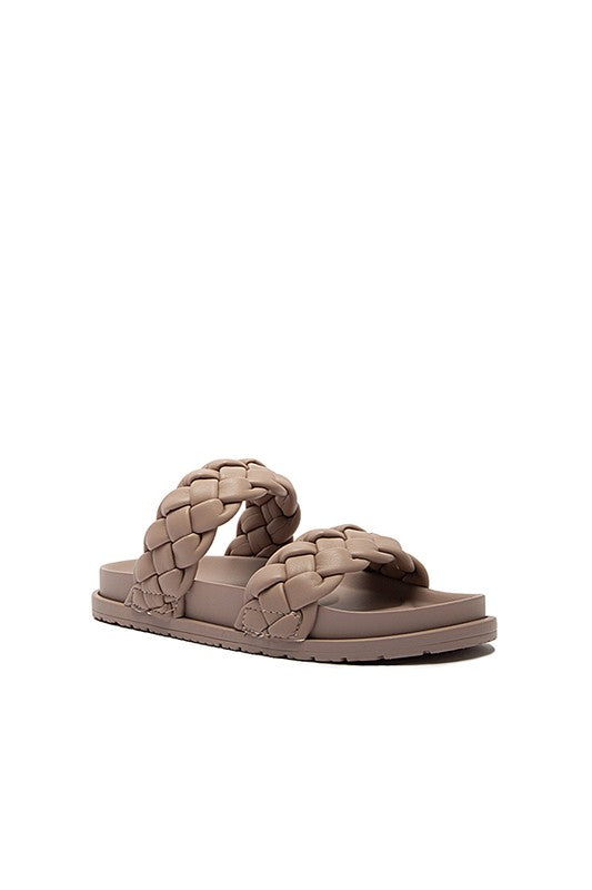 Vaca Double Braids Flatform Slide Sandals