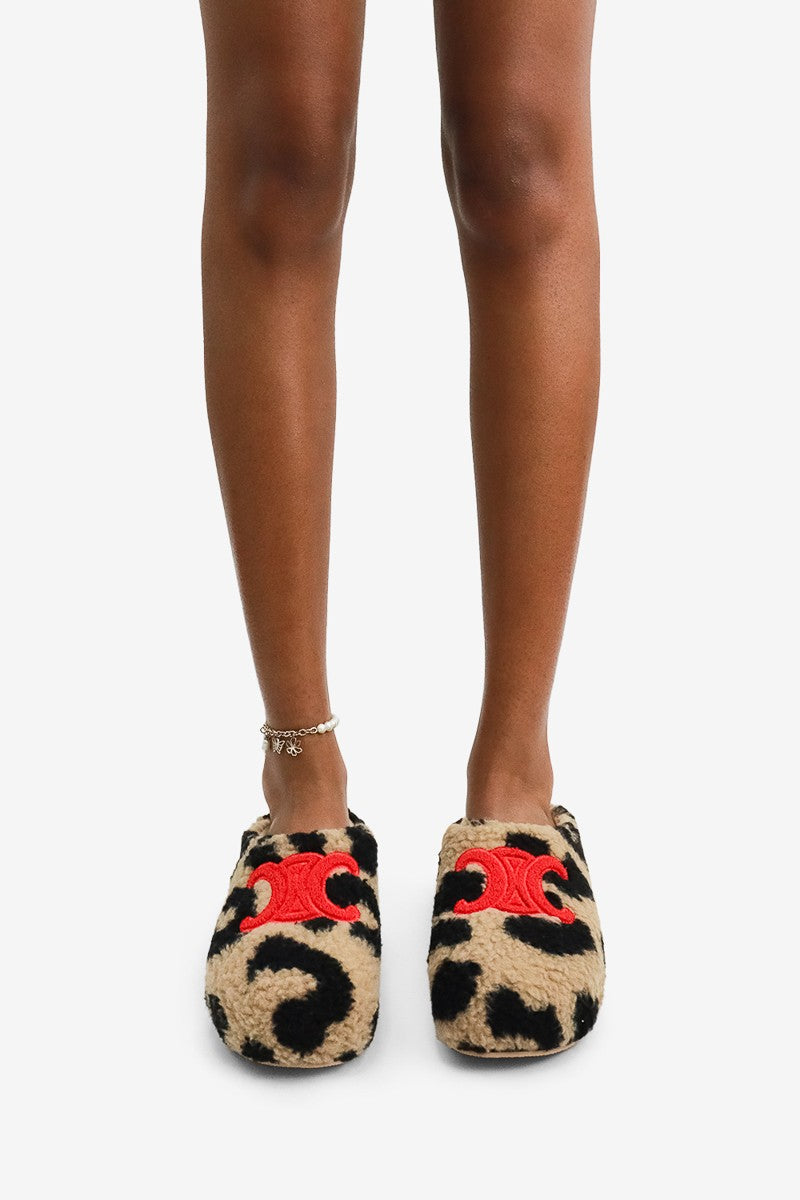 Cora Round Toe Chic Plush Faux Shearling Slippers