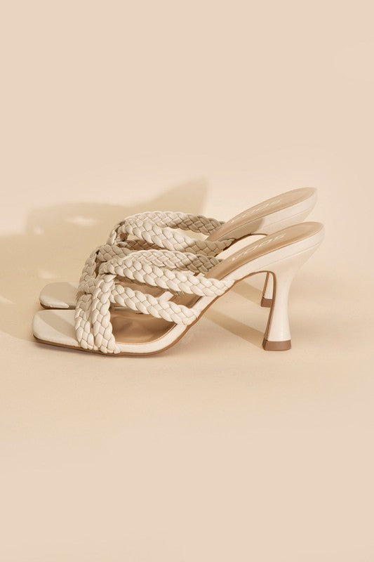 Kira Double Braided Mule Heel Sandals