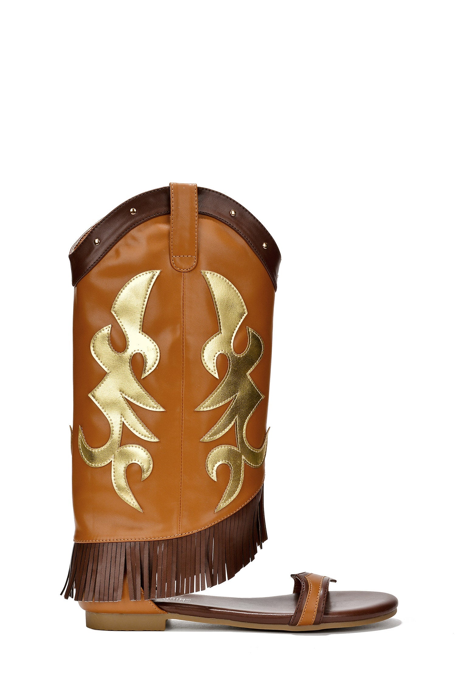 Rodeo Girl Western Fold Over Flat Sandals