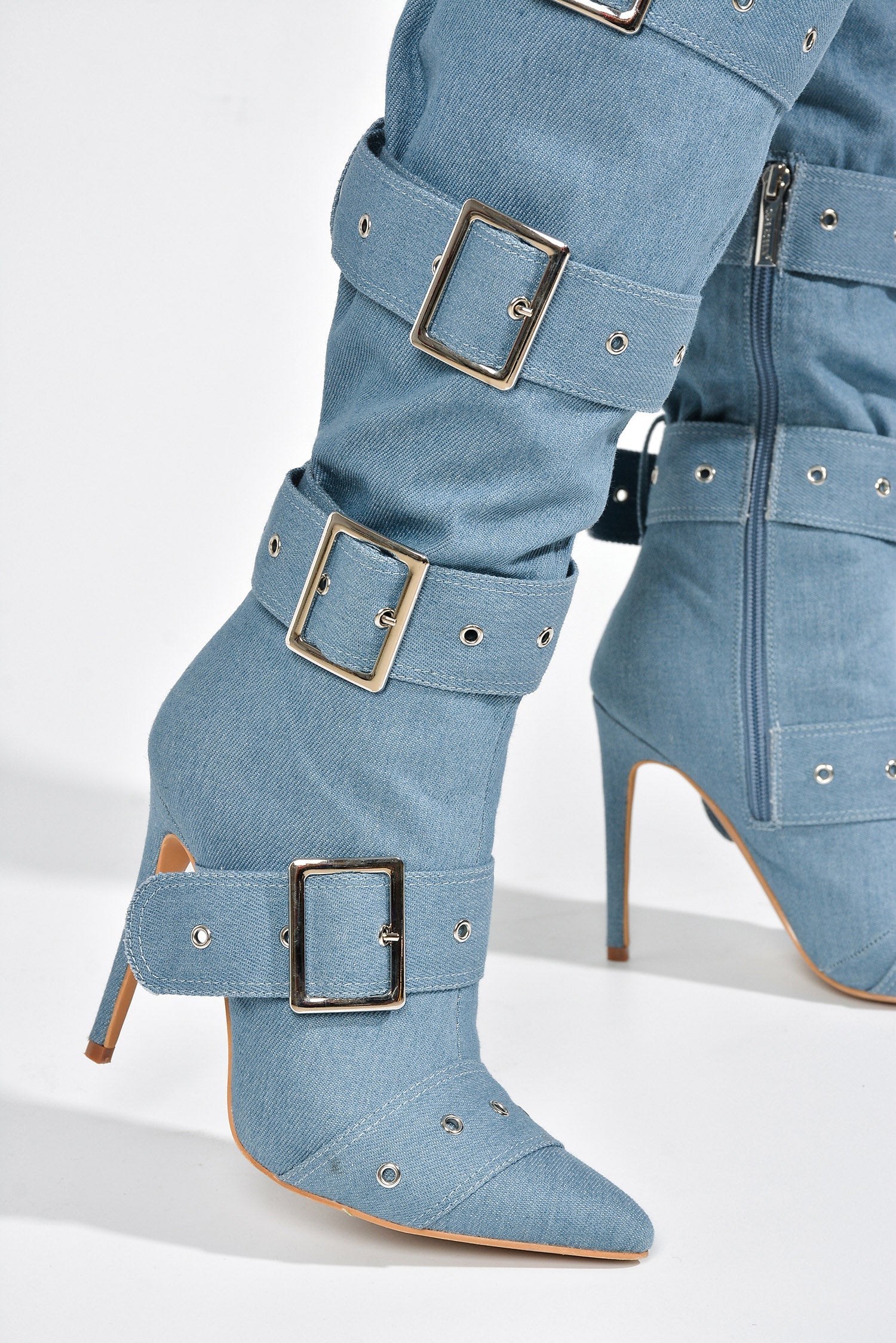Fatale Multi Buckle Knee High Boots