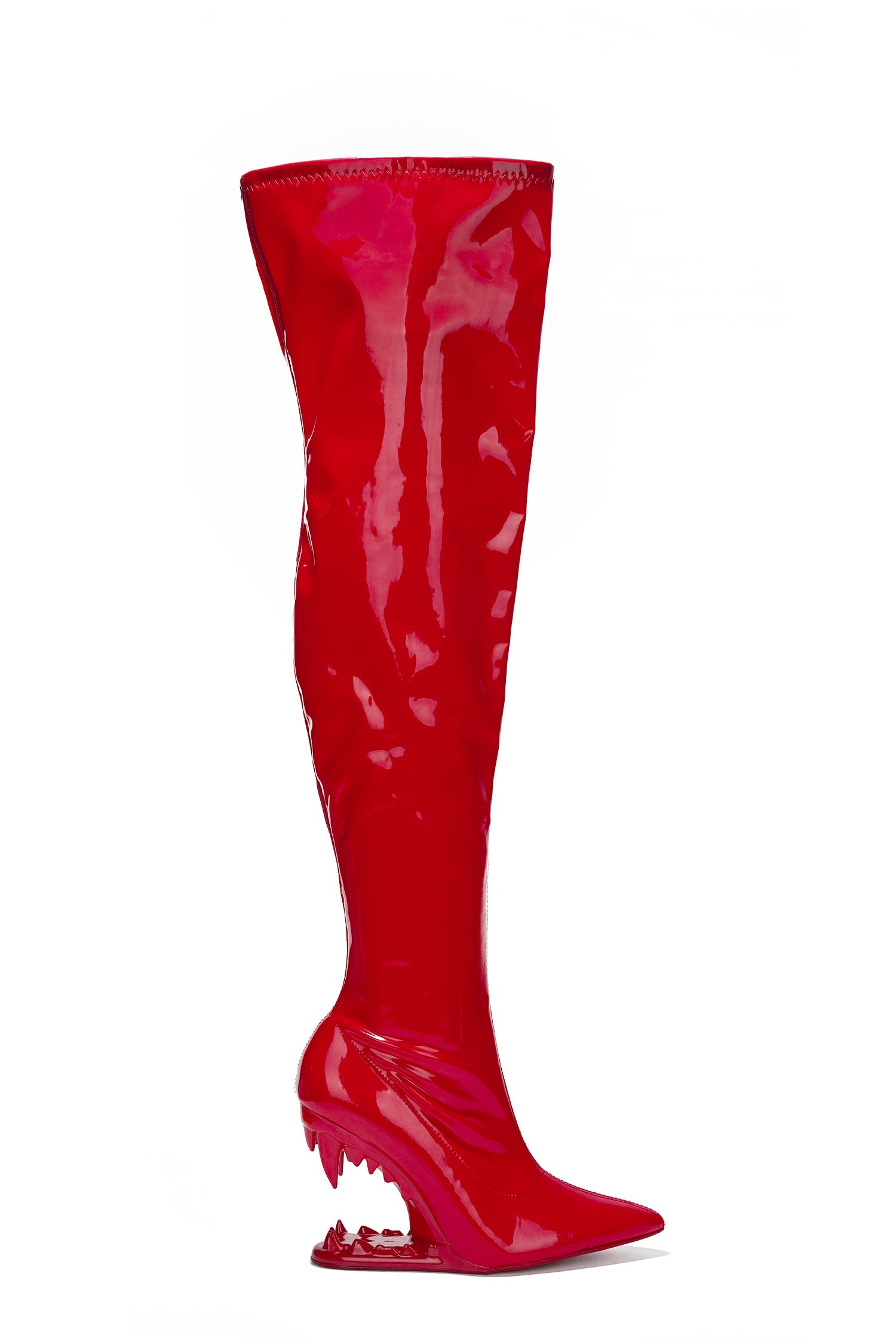 Unruly Patent Leather Over The Knee Boots