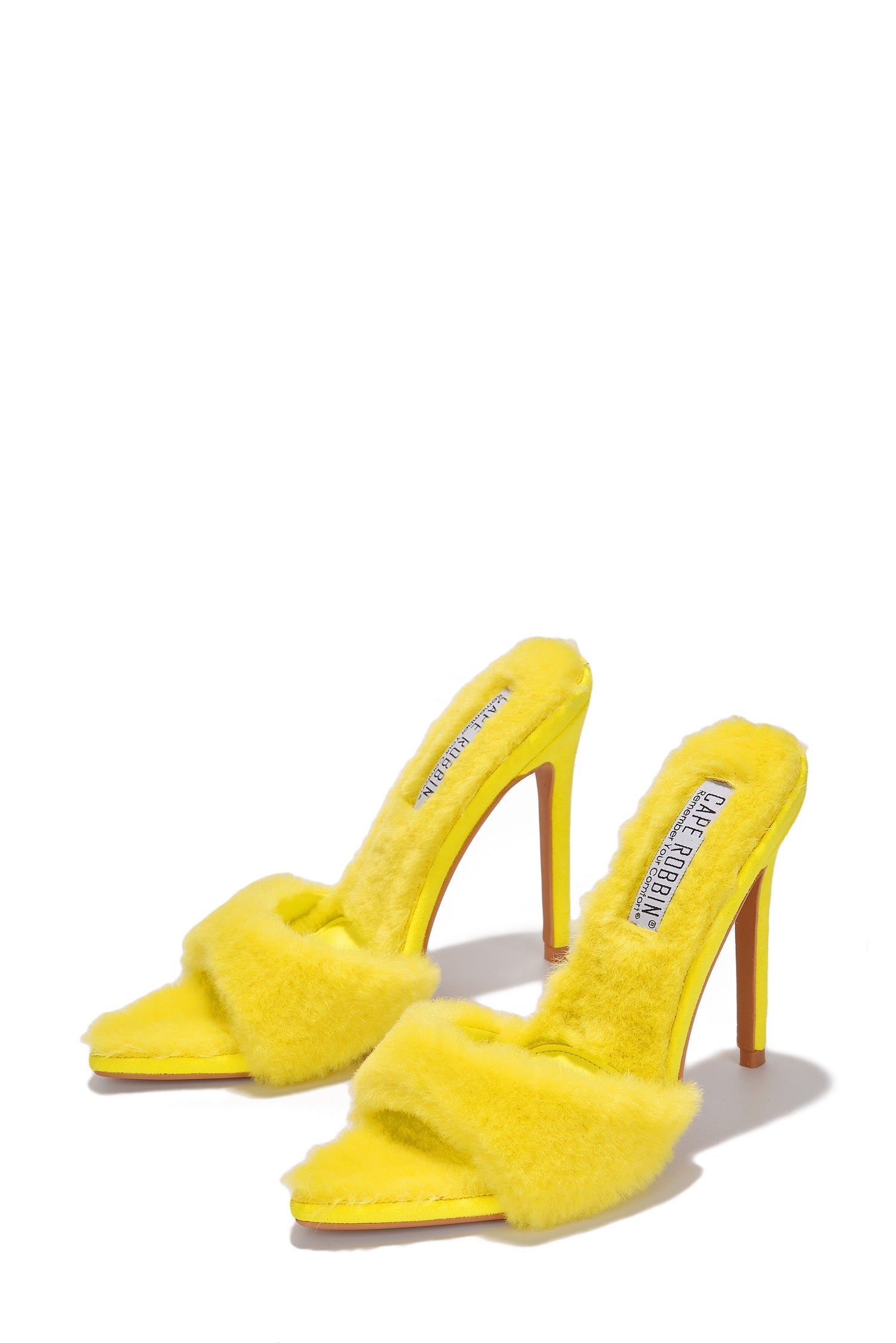 Aspen Faux Fur High Stiletto Heel Mules