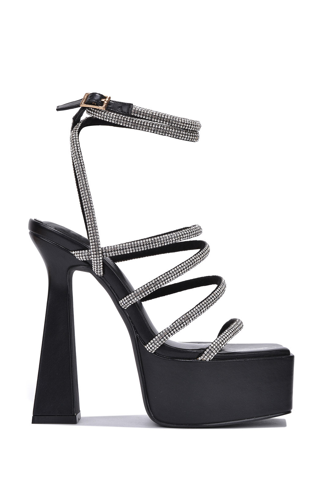 Calie Diamanté Lace Up Platform High Heels
