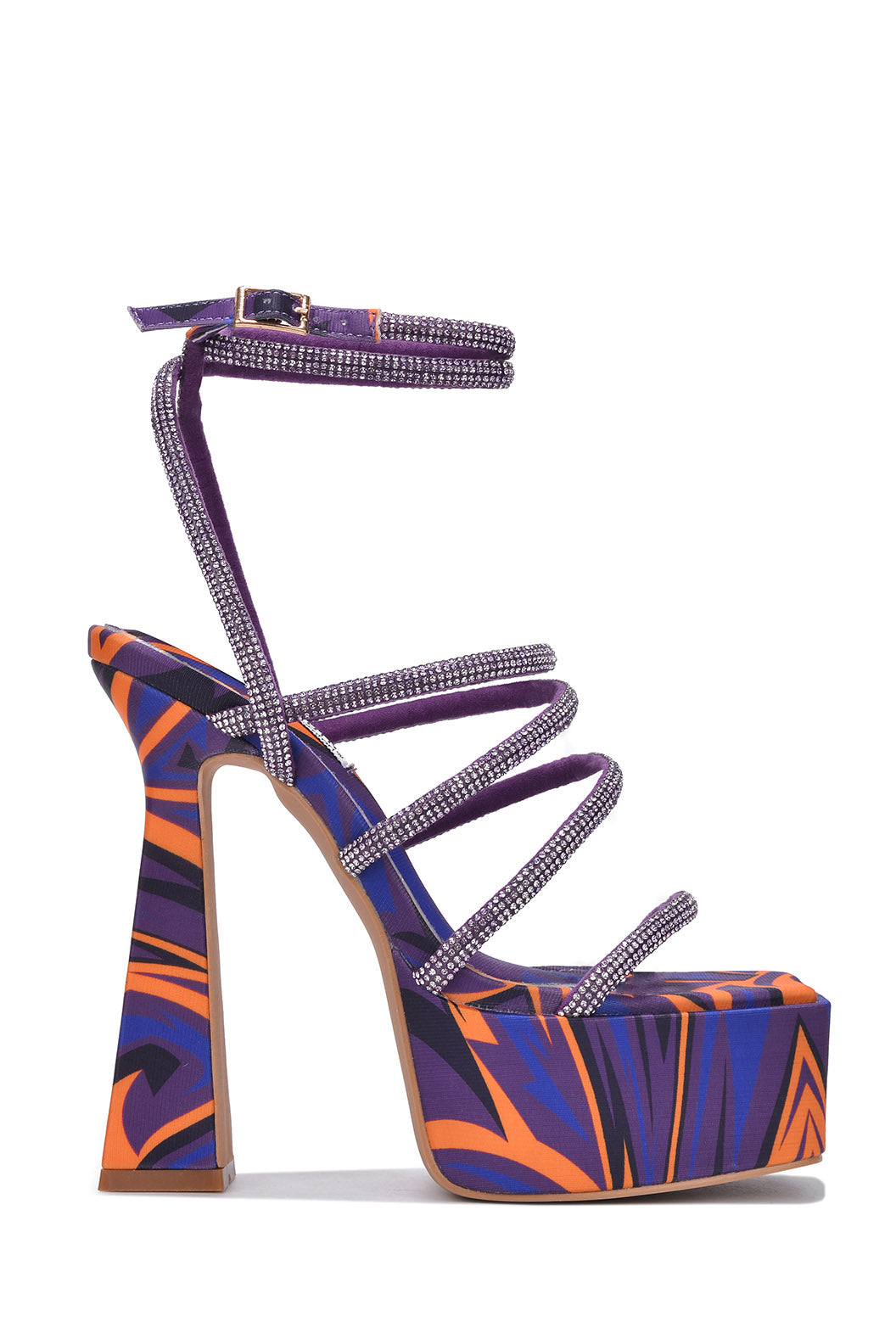 Calie Diamanté Lace Up Platform High Heels