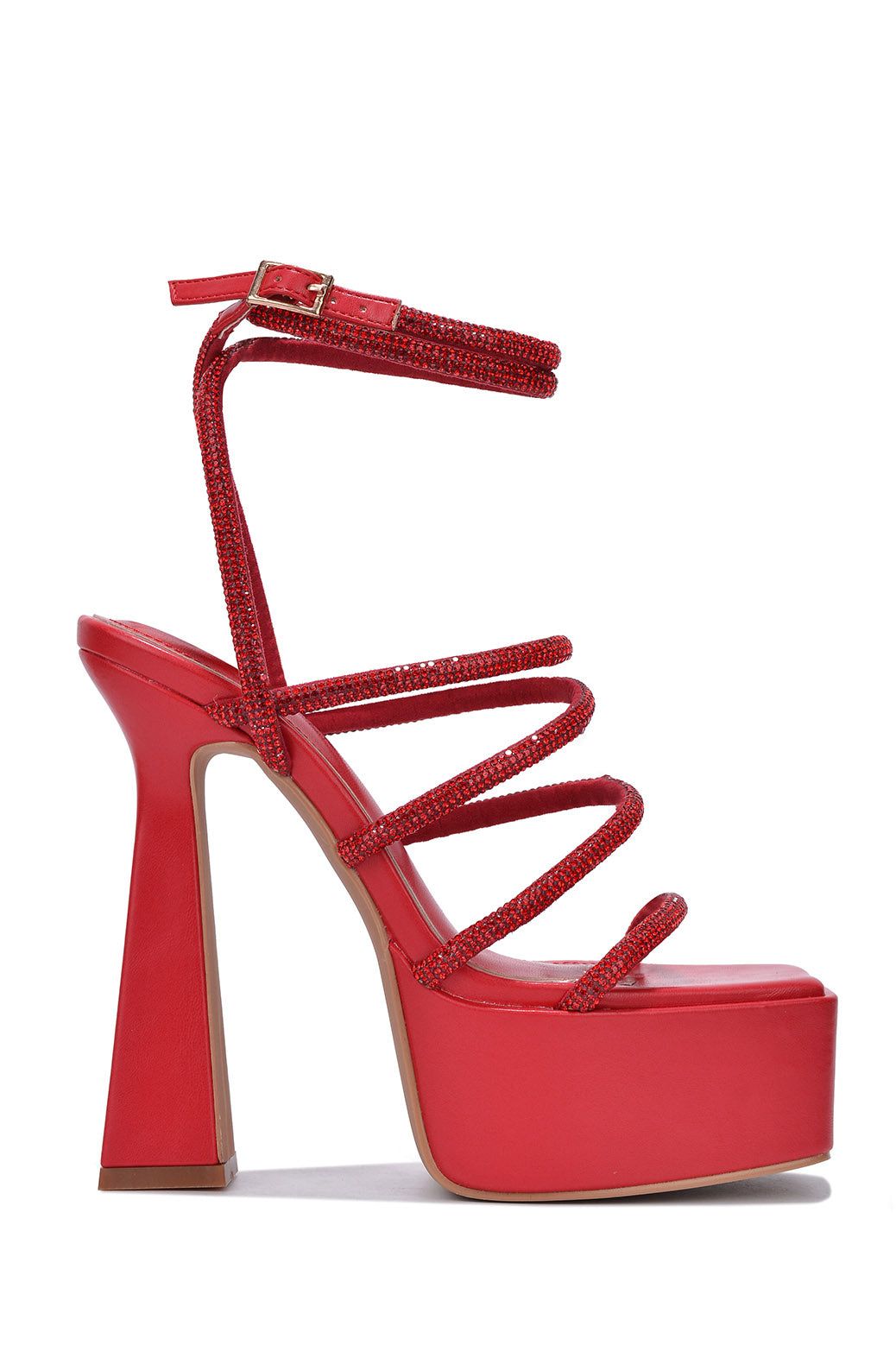 Calie Diamanté Lace Up Platform High Heels