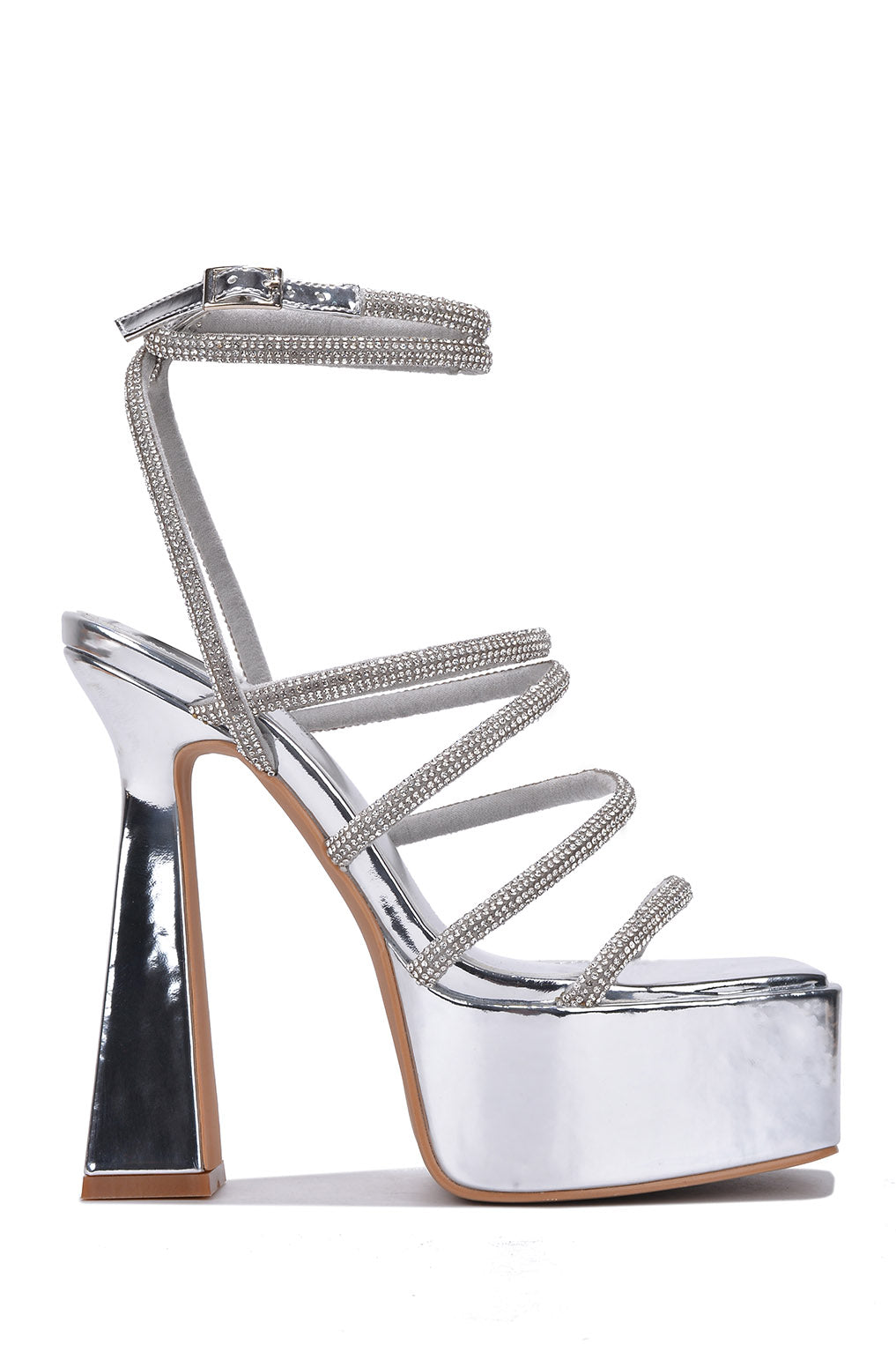 Calie Diamanté Lace Up Platform High Heels