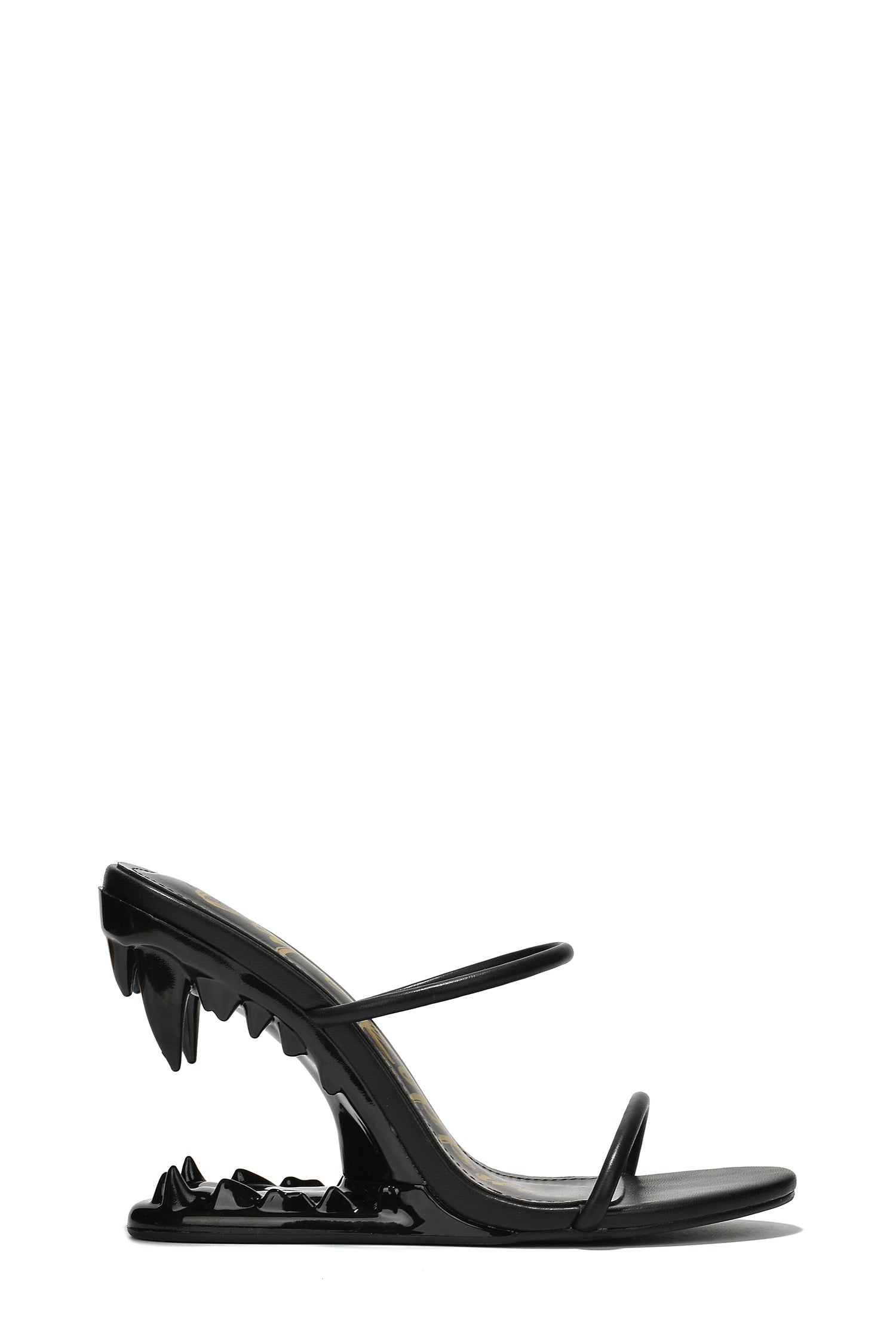 Bite Me Metallic Open Teeth High Heel Sandals