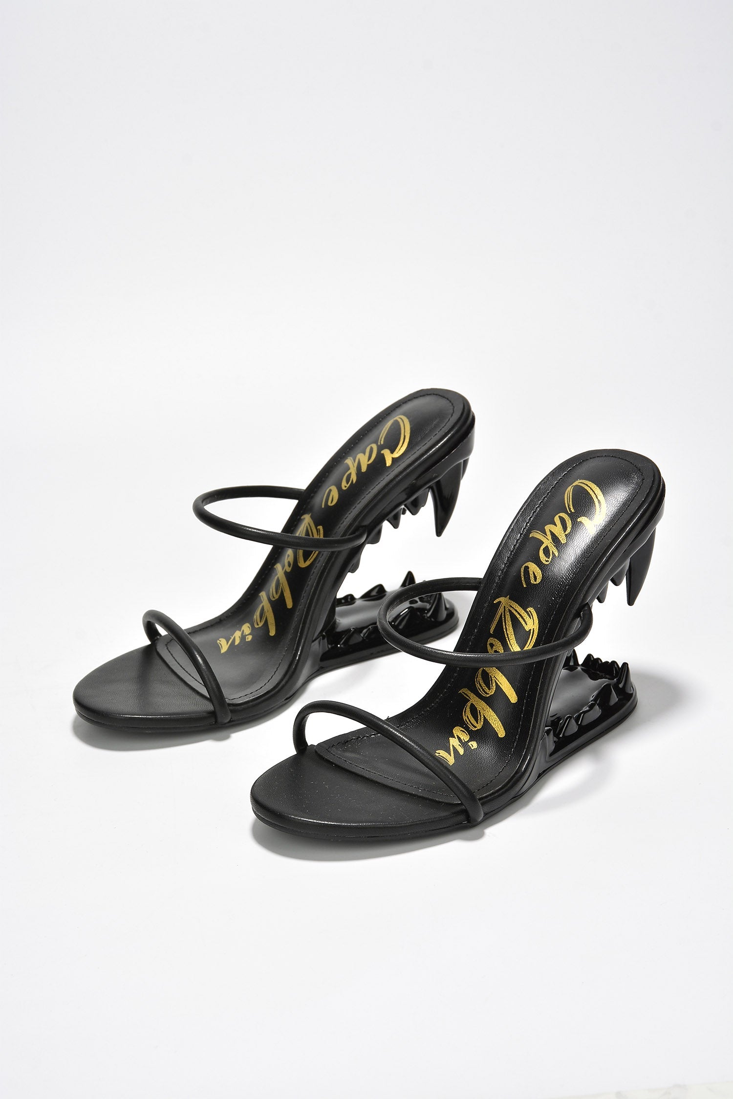 Bite Me Metallic Open Teeth High Heel Sandals