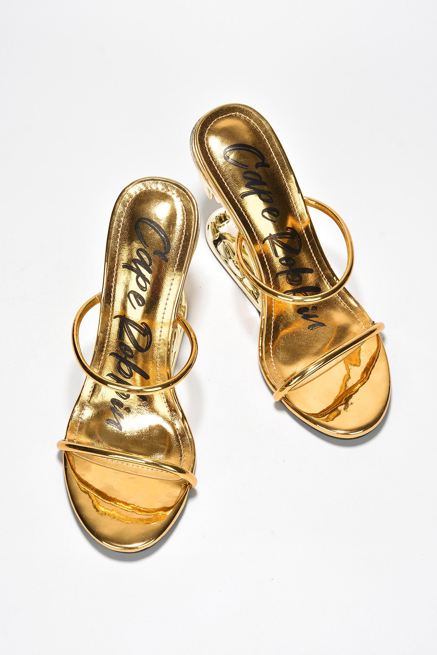 Bite Me Metallic Open Teeth High Heel Sandals