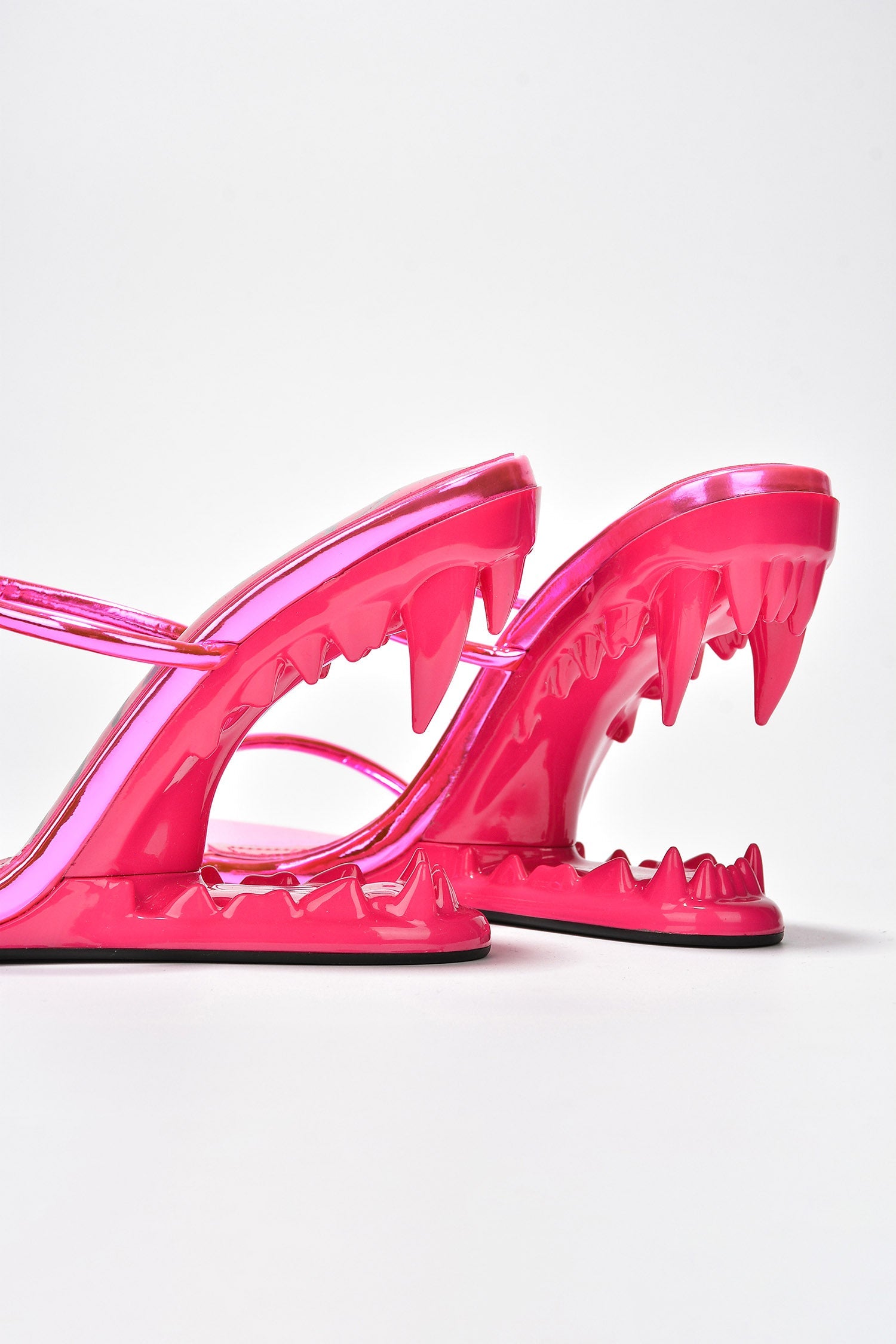 Bite Me Metallic Open Teeth High Heel Sandals