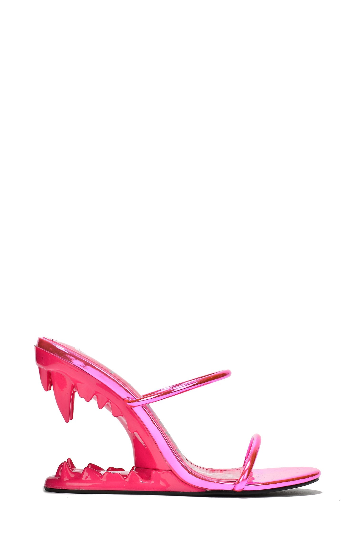 Bite Me Metallic Open Teeth High Heel Sandals