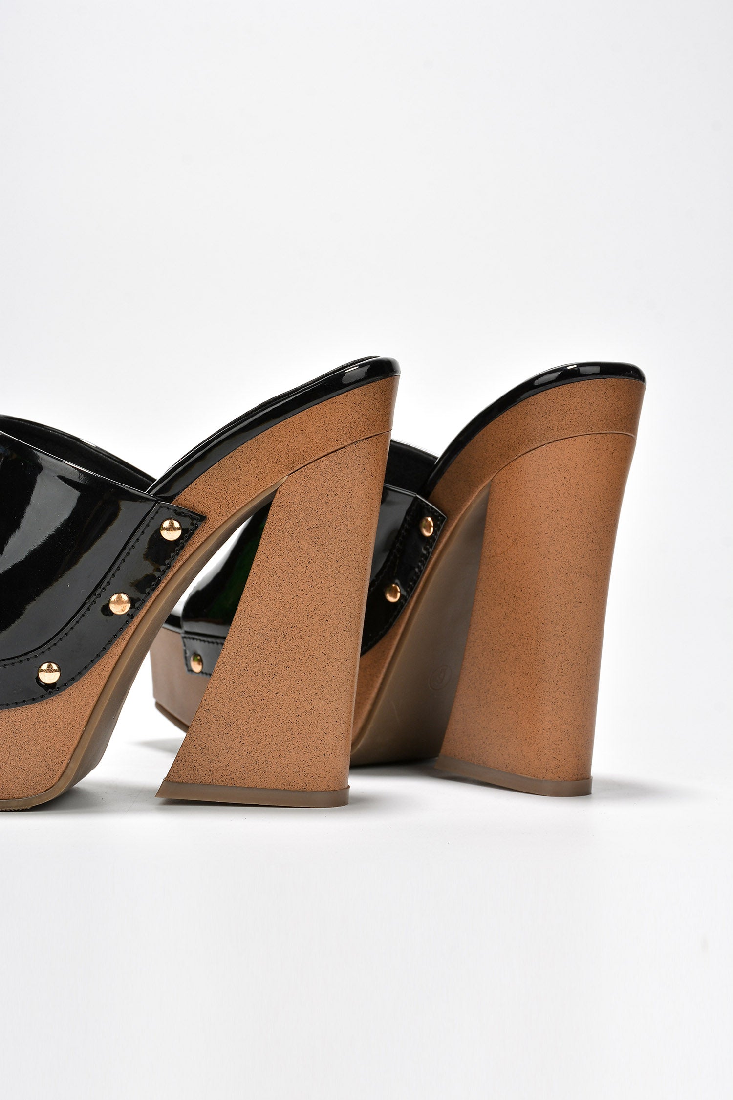 Leila Chunky Lug Sole Square Toe Heels