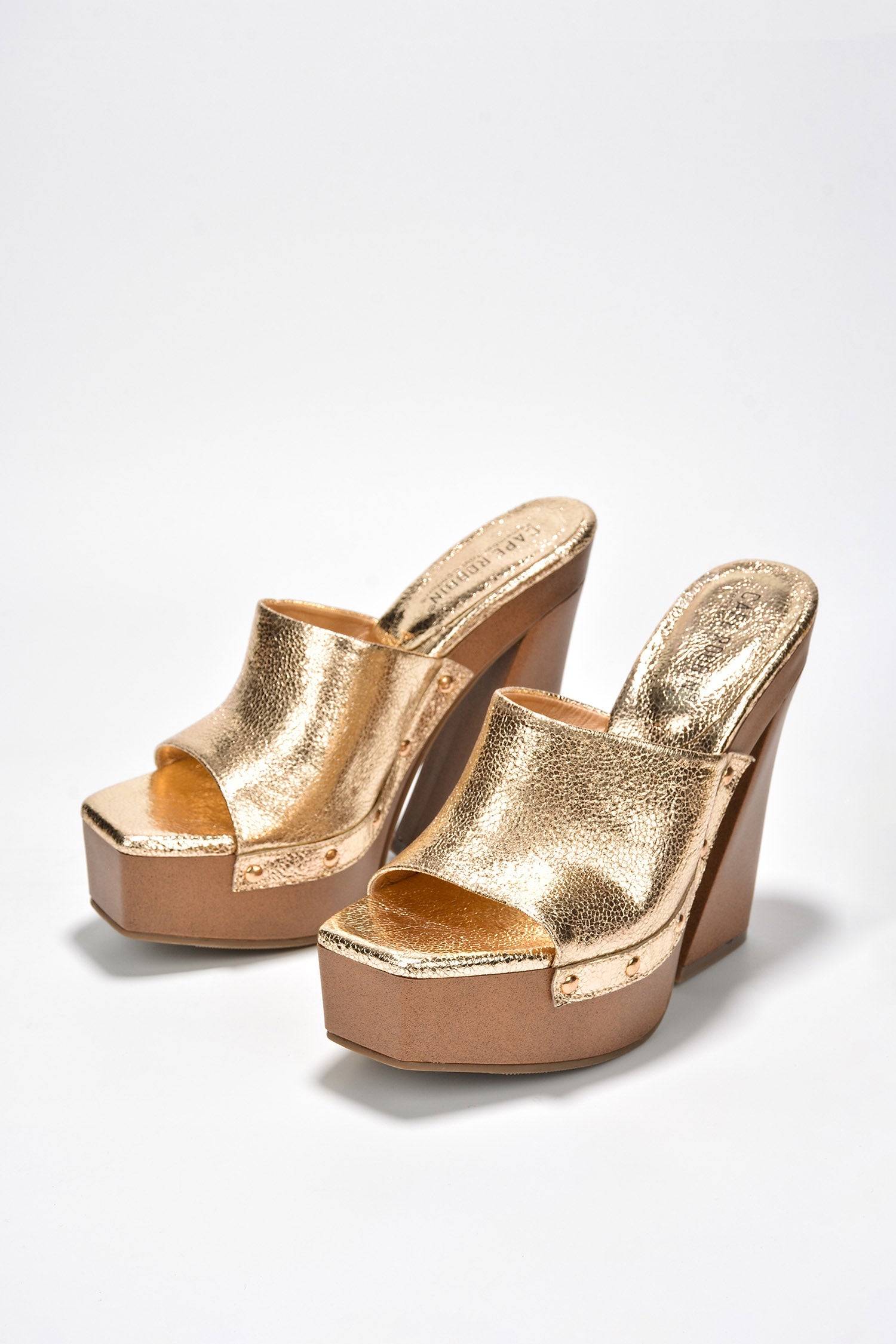 Leila Chunky Lug Sole Square Toe Heels