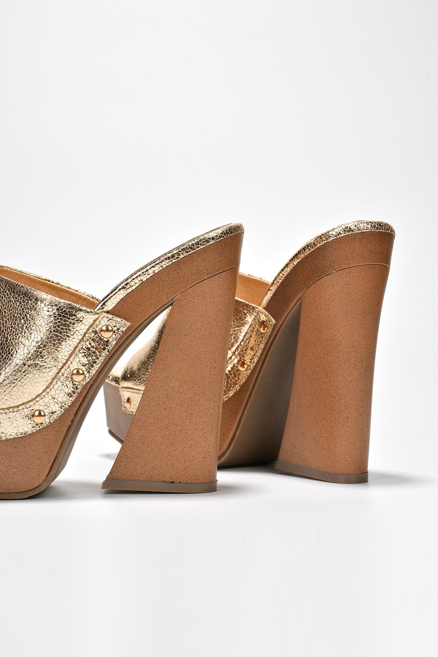 Leila Chunky Lug Sole Square Toe Heels