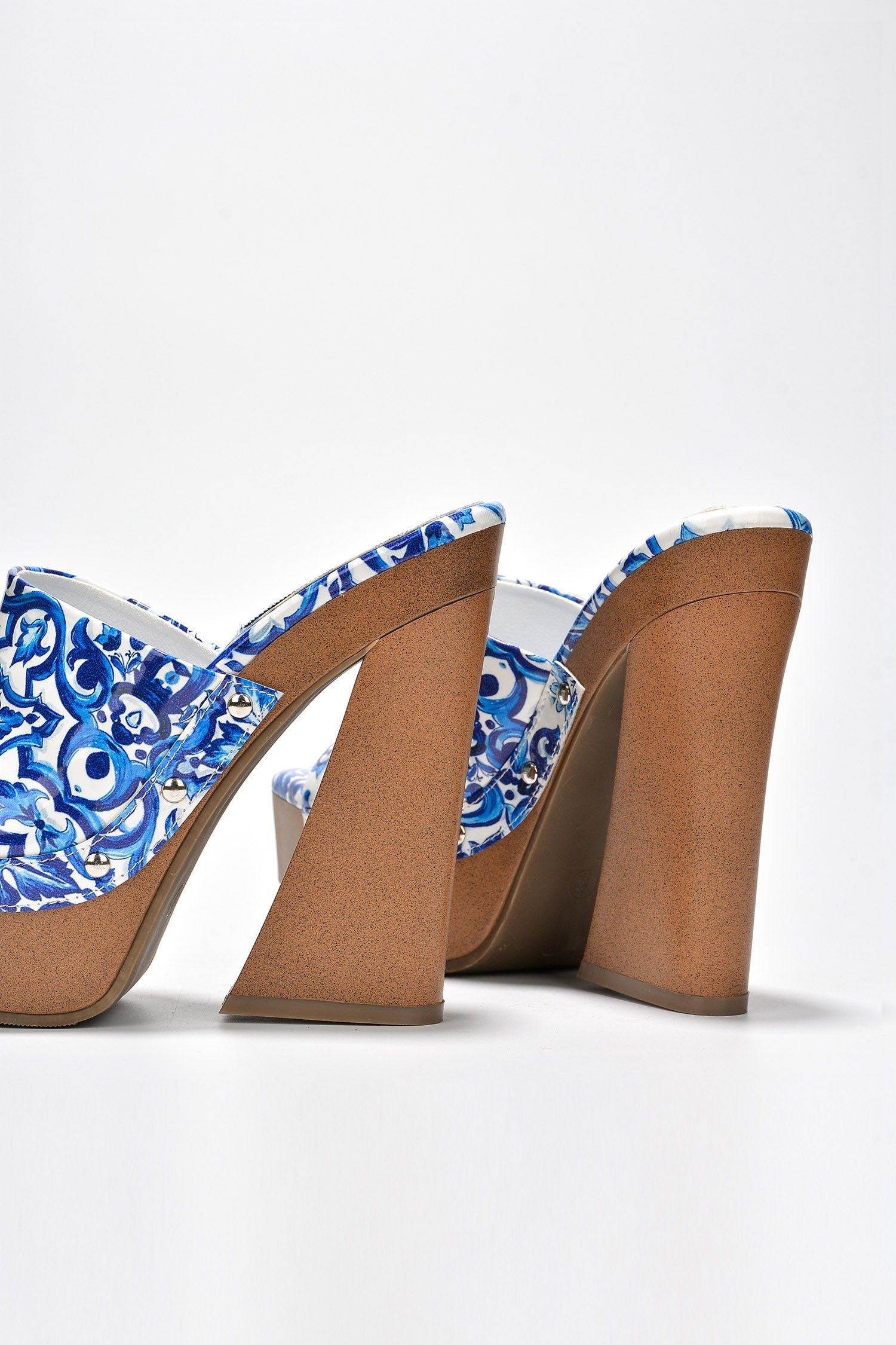 Leila Chunky Lug Sole Square Toe Heels