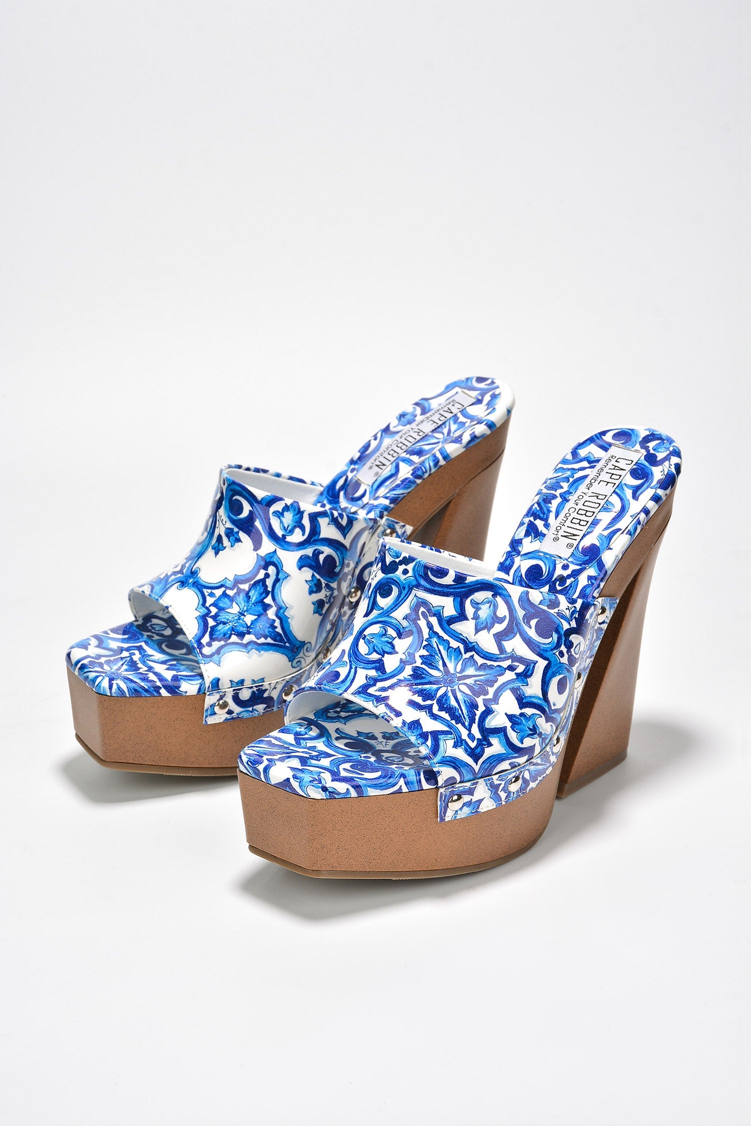 Leila Chunky Lug Sole Square Toe Heels
