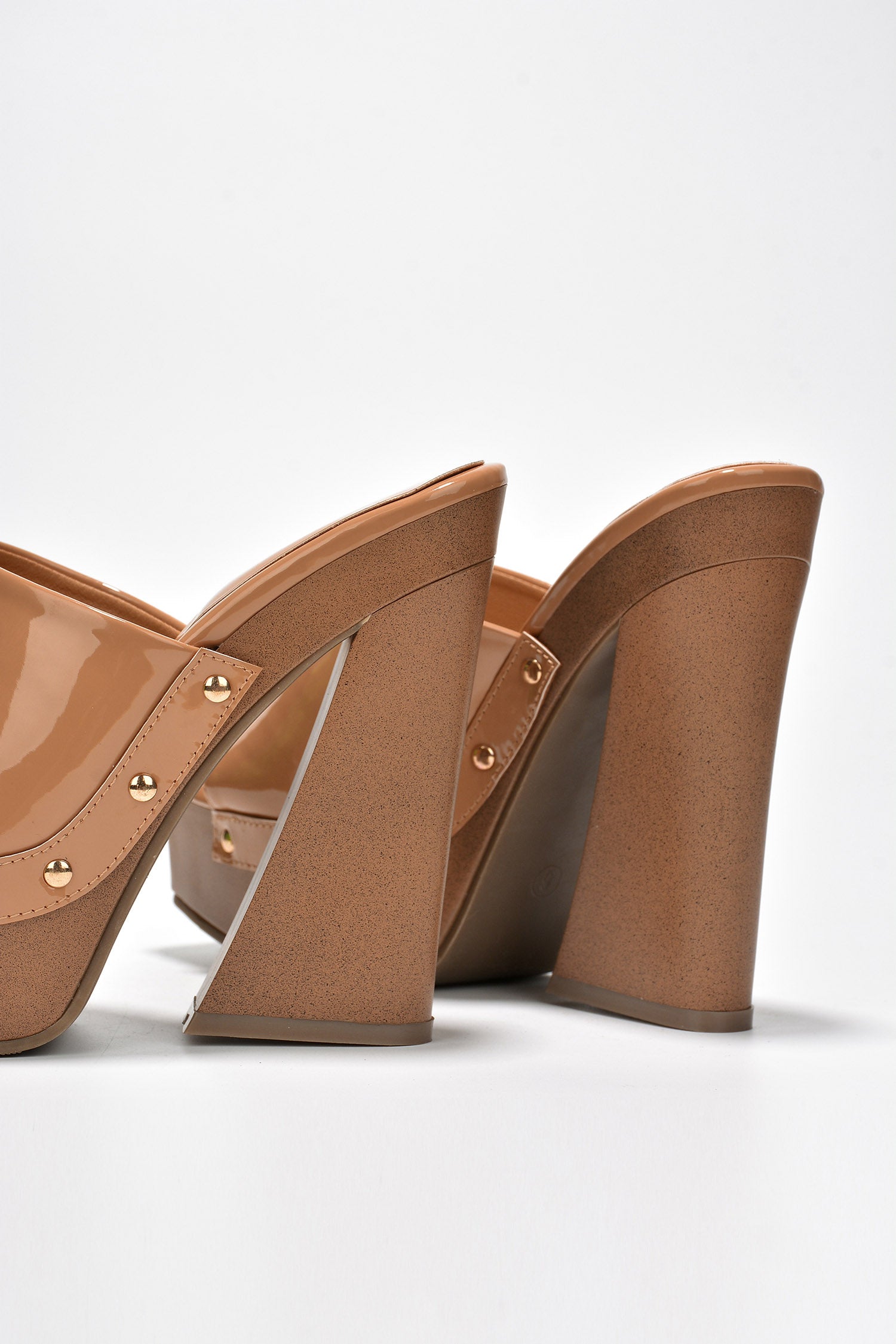 Leila Chunky Lug Sole Square Toe Heels