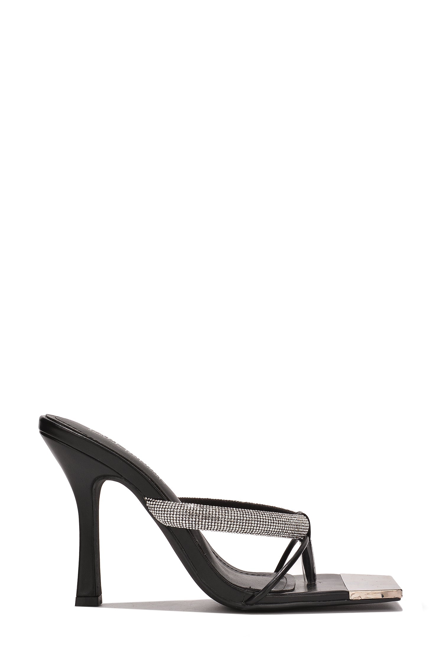 Cosmic Princess Rhinestone Strap Square Toe Heels