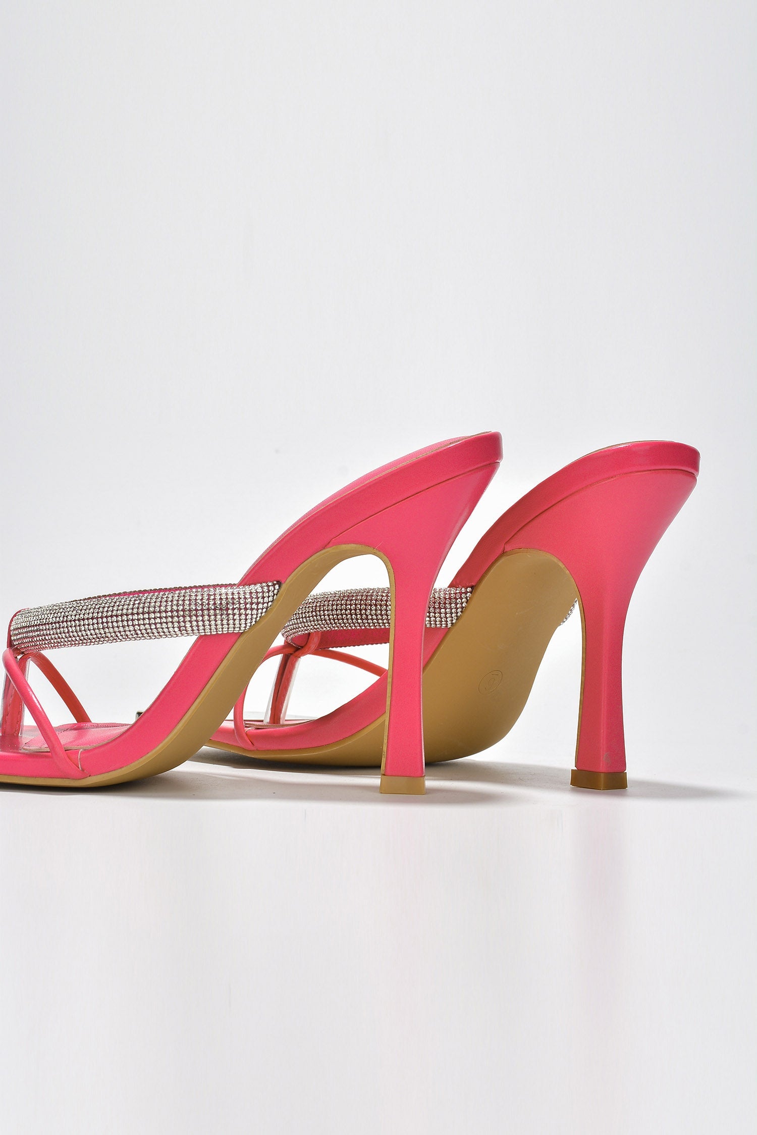 Cosmic Princess Rhinestone Strap Square Toe Heels