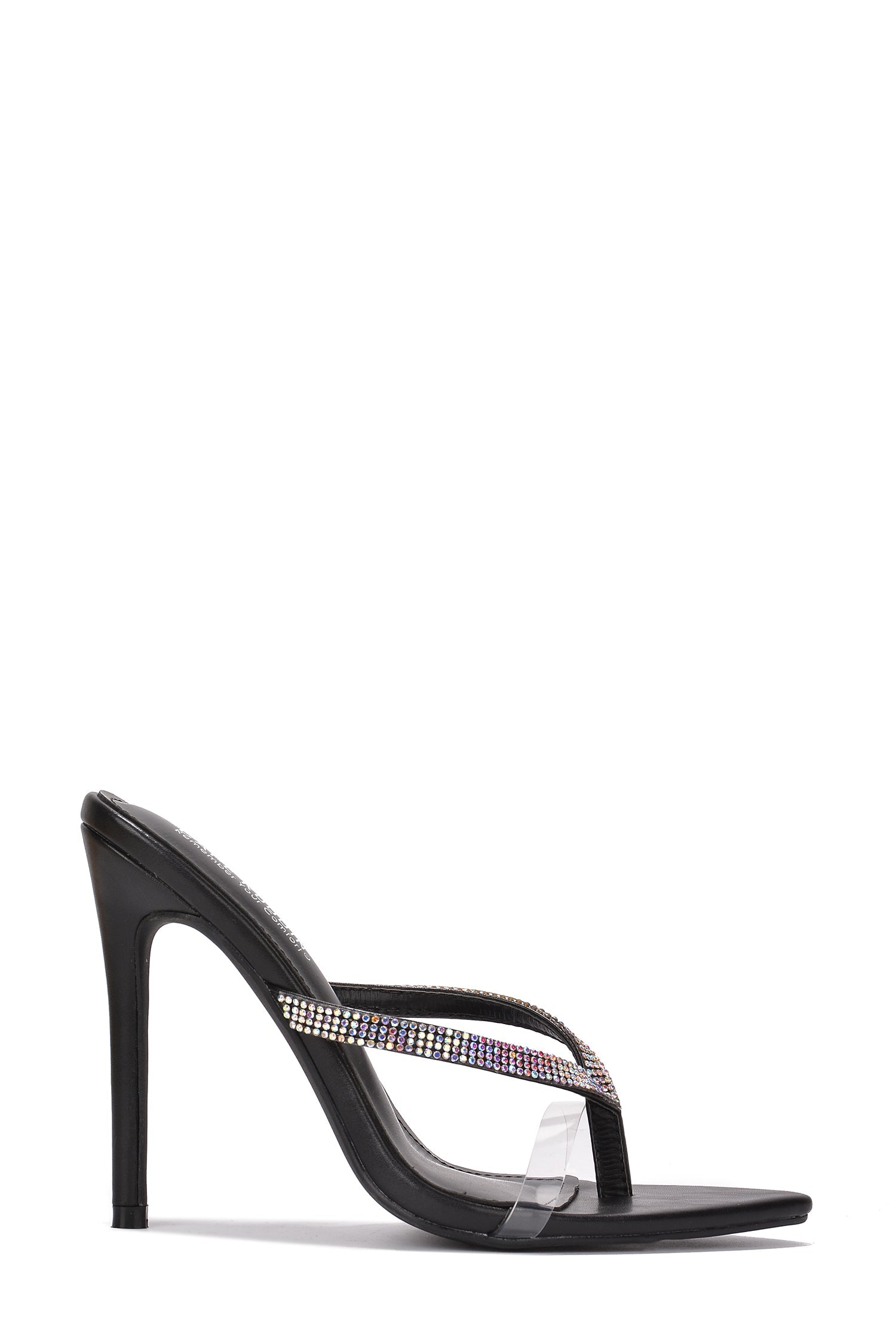 Cora Diamante Detail Thong Strap High Heel Sandals