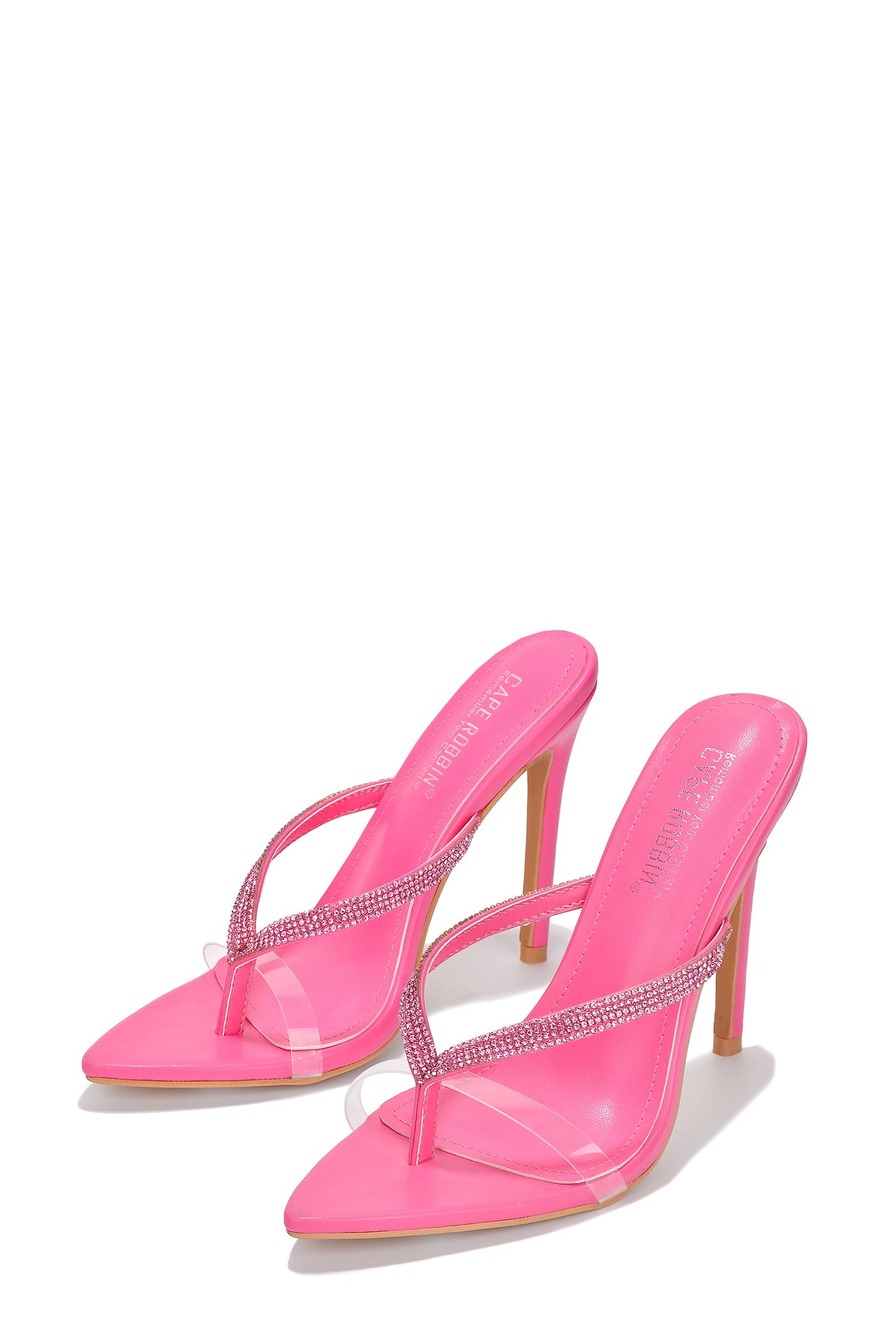 Cora Diamante Detail Thong Strap High Heel Sandals