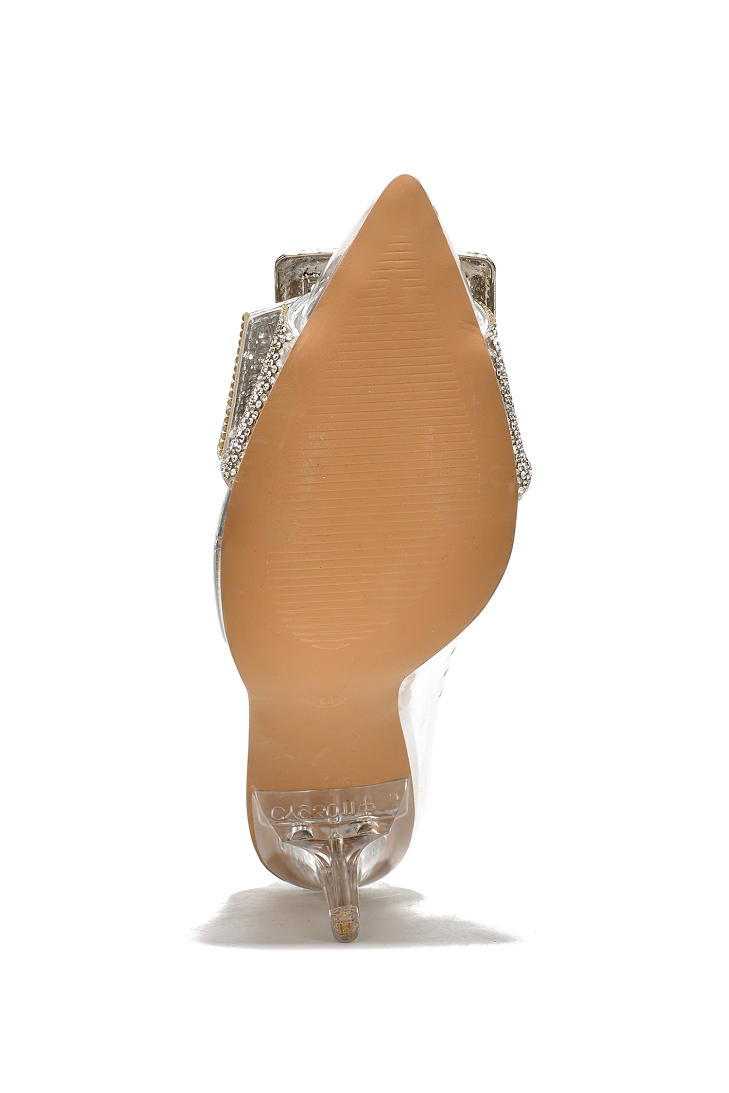 Lorie Diamanté Buckle Decor High Heel Clear Pumps