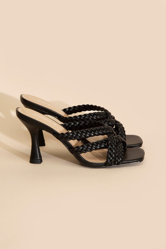 Kira Double Braided Mule Heel Sandals