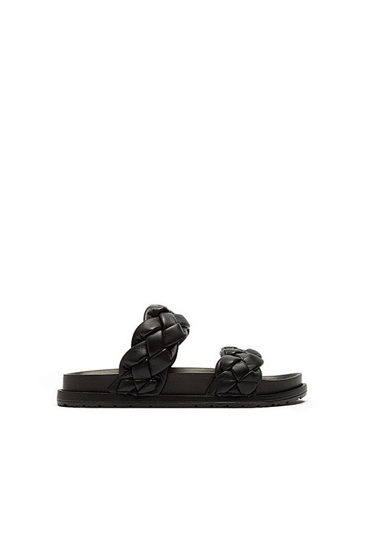 Vaca Double Braids Flatform Slide Sandals