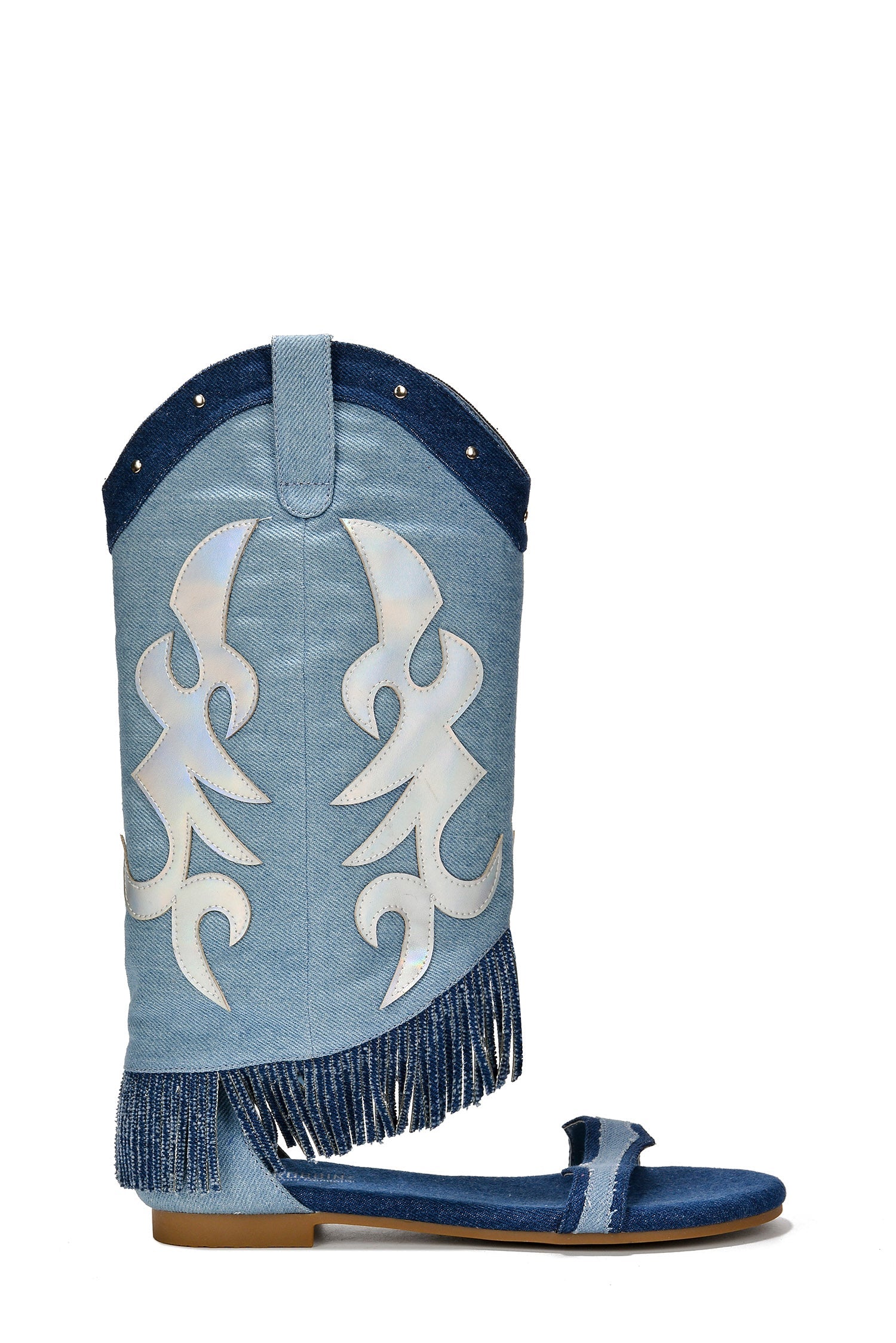 Rodeo Girl Western Fold Over Flat Sandals
