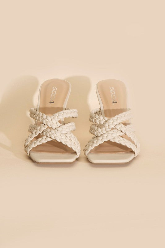 Kira Double Braided Mule Heel Sandals