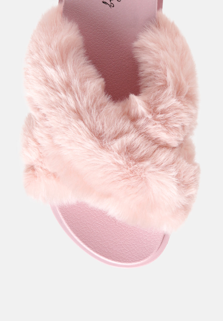 Homebody Faux Fur Slides