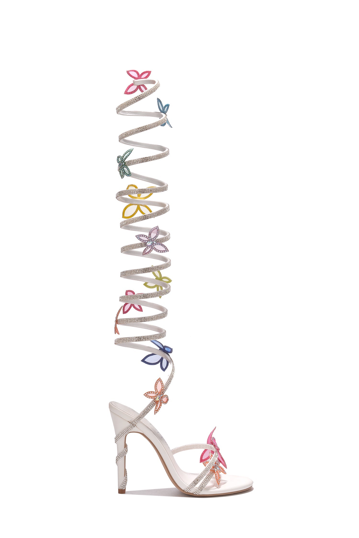 Fairytales Diamante Wrap Around Stiletto High Heels