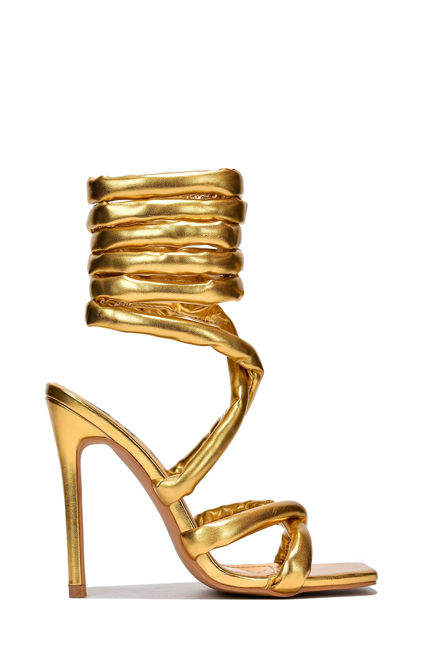 Fayella Lace Up Square Toe Heels