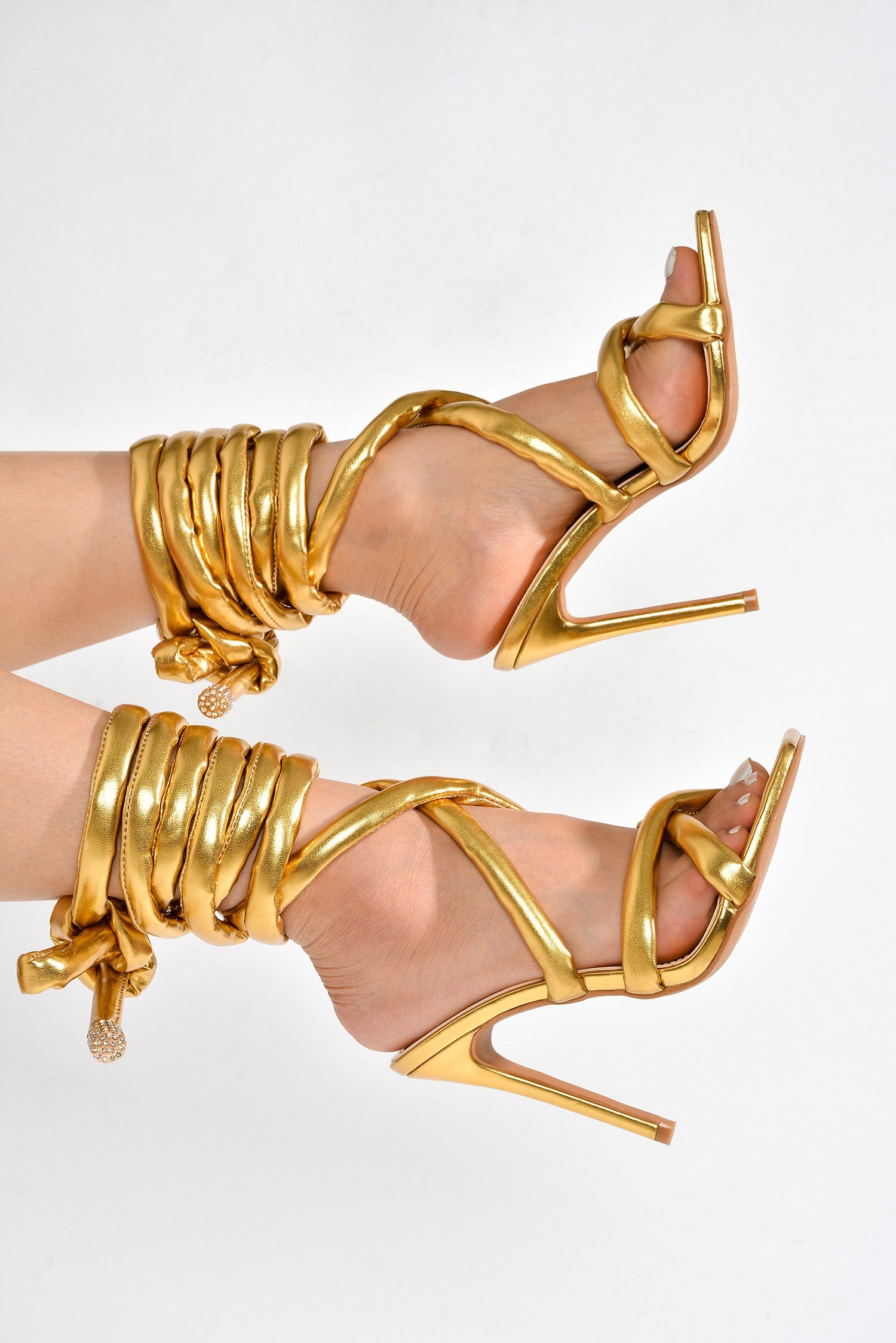 Fayella Lace Up Square Toe Heels