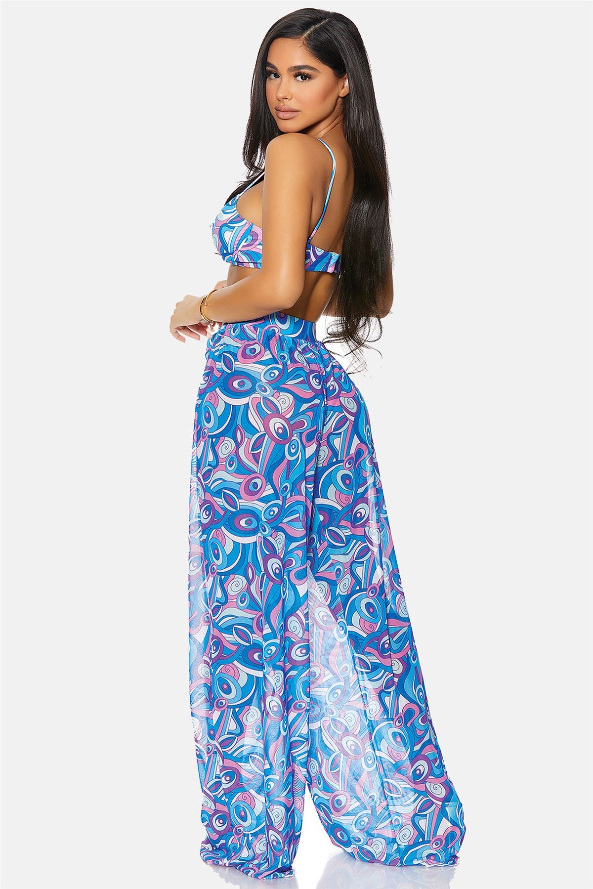 Antilles Mesh Printed Cover Up Pants