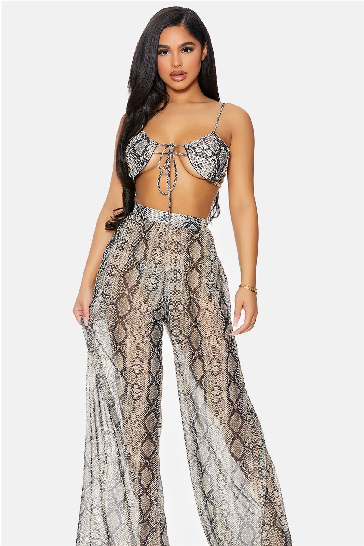 Antilles Mesh Printed Cover Up Pants