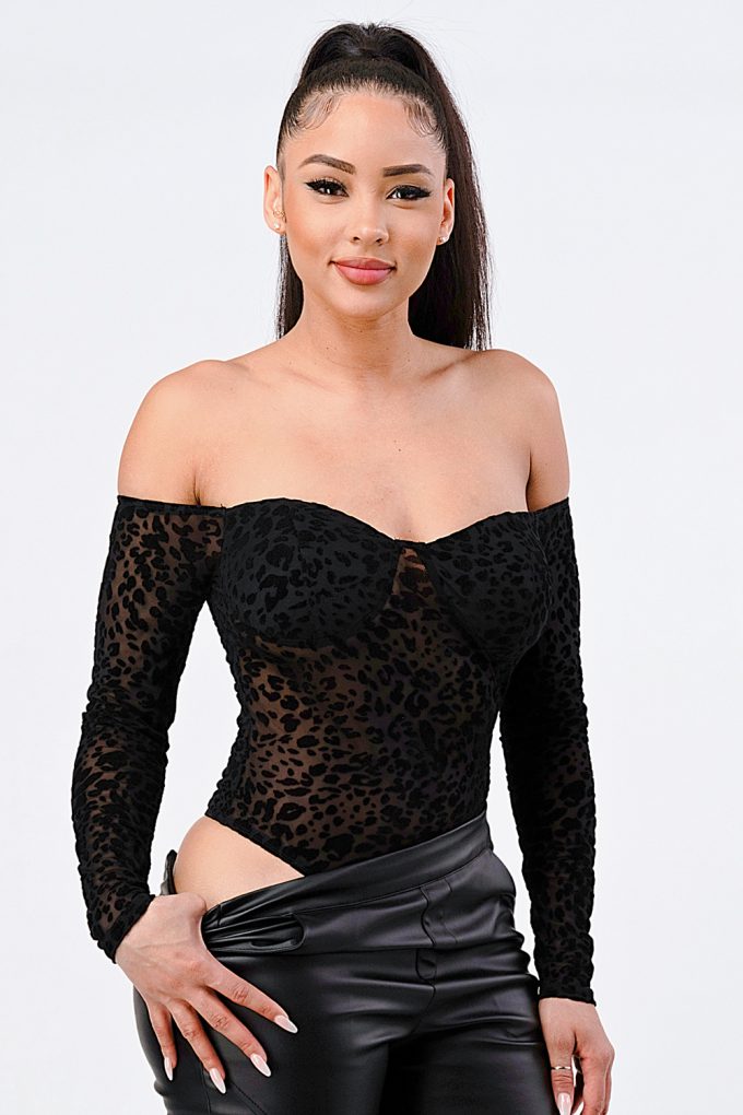 Vanity Sweetheart Neckline Off Shoulder Bodysuit